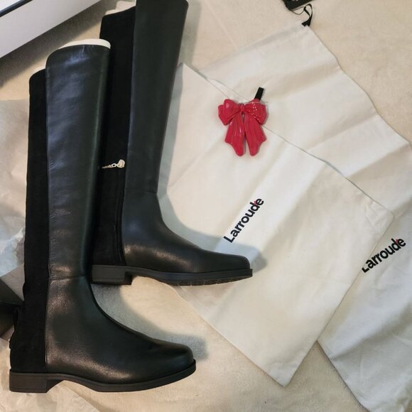 Larroudé Bergen Boot in Black - Picture 4 of 8